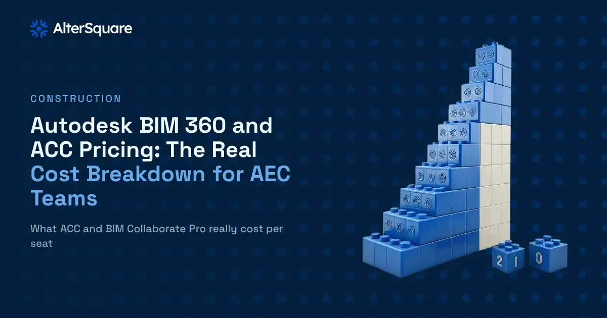 A tall glossy stack of modular blocks rising like a cost meter, each tier a different height